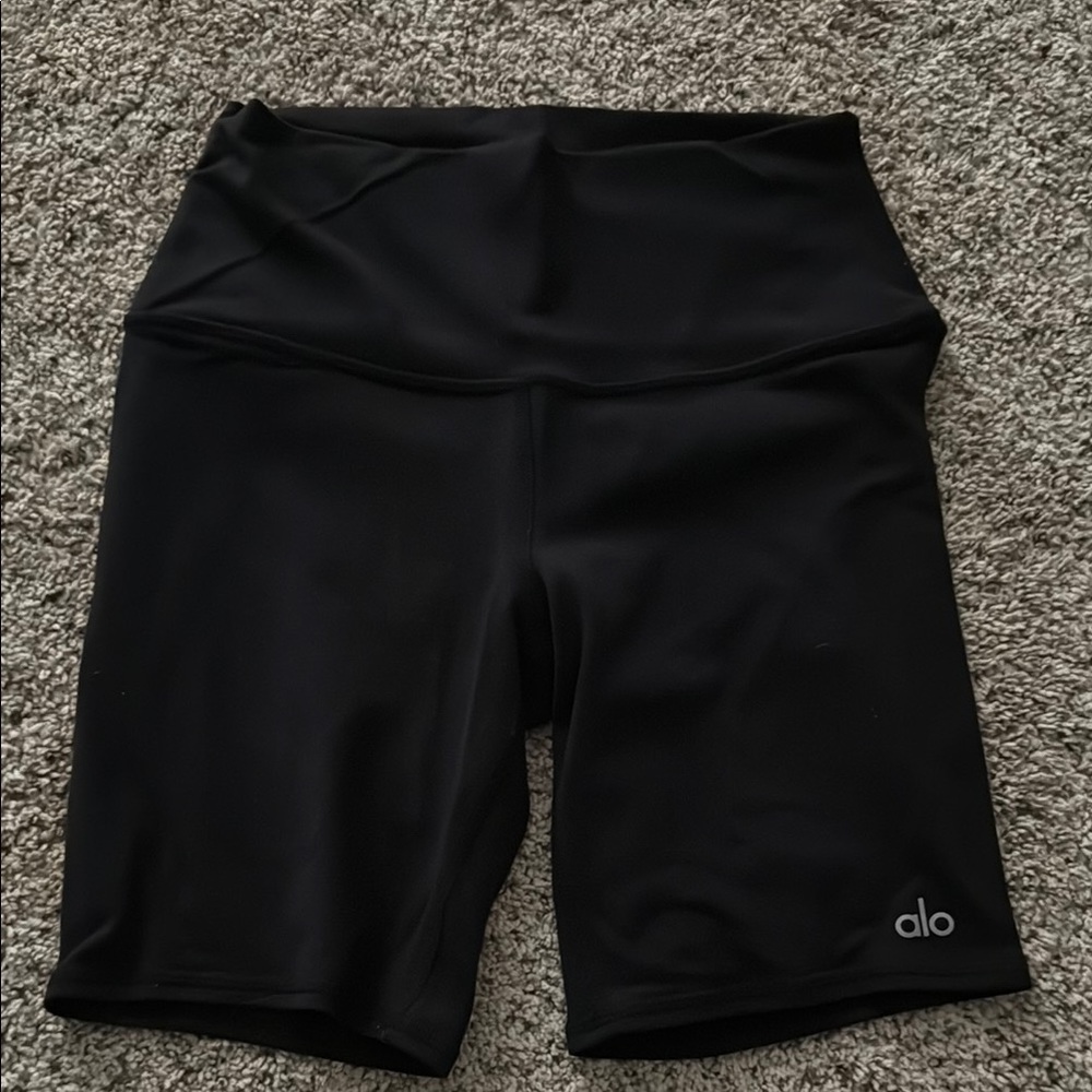 ALO Yoga Black High-Rise Bike Shorts